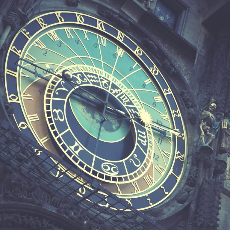 Old astronomical clock