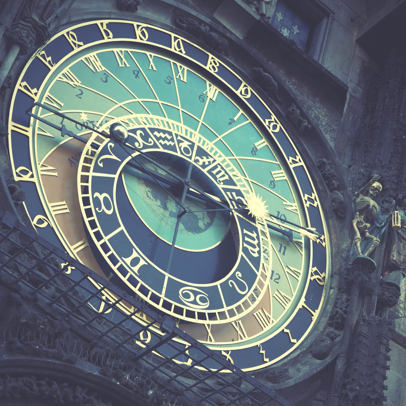 Old astronomical clock